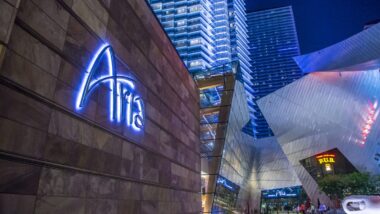 The Aria Resort & Casino in Las Vegas, representing the Aria COVID vaccine lawsuit.