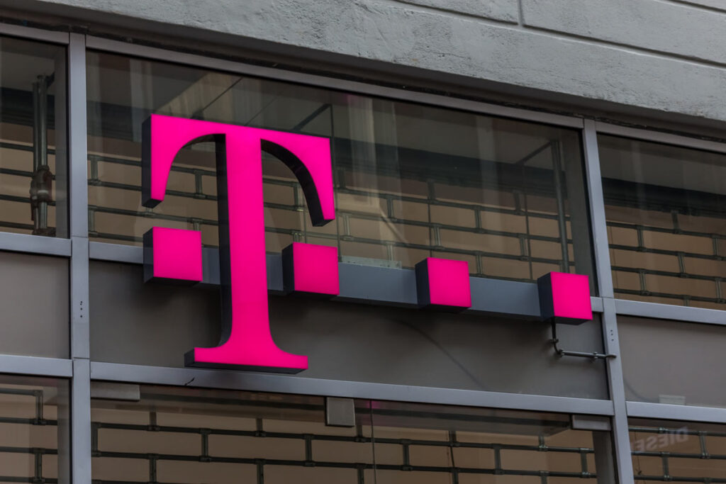 Close up of T-Mobile signage, representing the T-Mobile data breach class action.