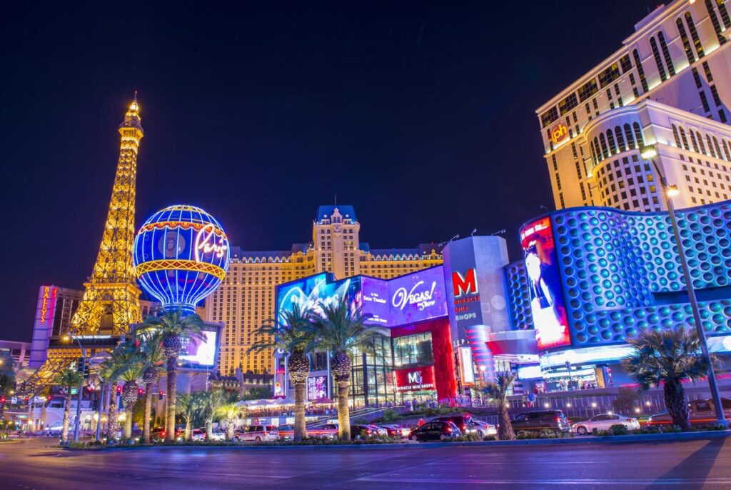 Various hotels on the Las Vegas Strip.
