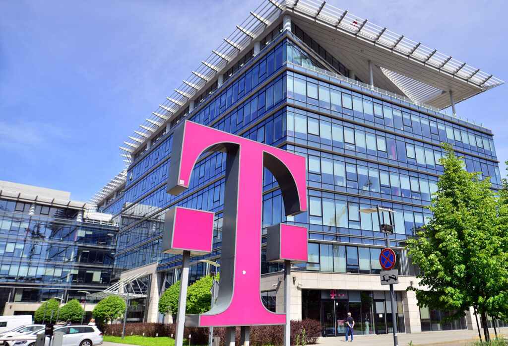 Large T-Mobile signboard outside a building, representing the T-Mobile data breach.