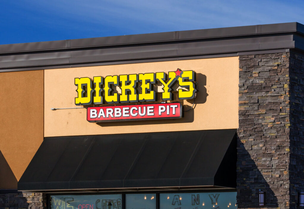 Dickey's Barbercue Pit restaurant exterior, representing the Dickey’s Barbecue data breach class action lawsuit settlement.