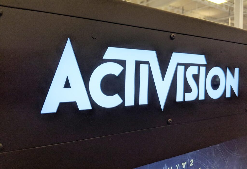 Activision Logo inside Best Buy store.