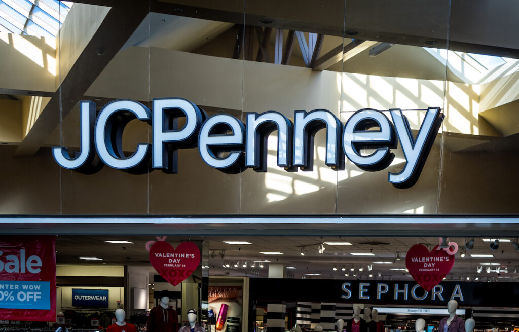 JCPenney Logo in Mall