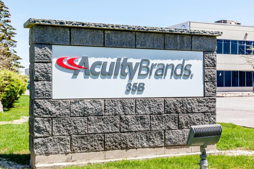 Sign of Acuity Brands.