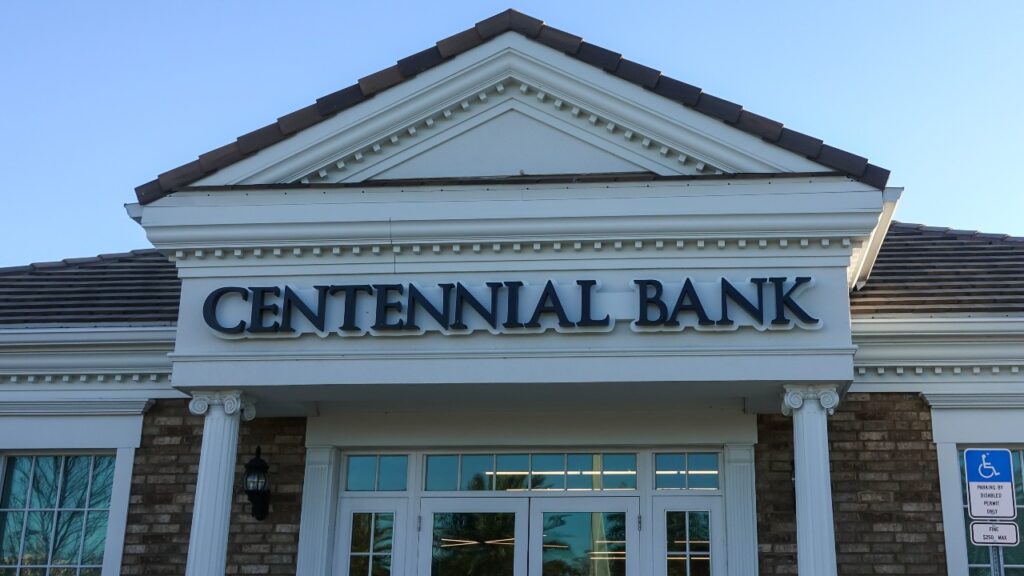 Centennial bank exterior, representing the Centennial Bank force-placed insurance settlement.