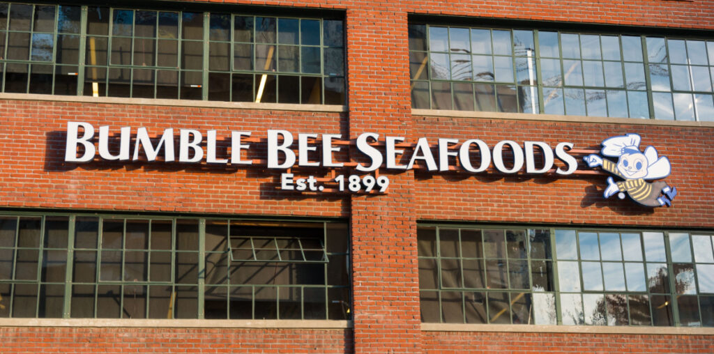 Bumble Bee Seafoods building, which represents the Walmart and Bumble Bee sustainable seafood class action.