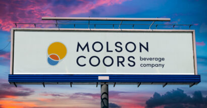 Billboard that reads "Molson Coors"