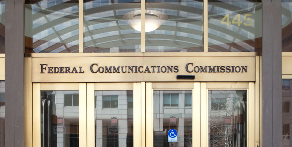 Federal Communications Commission front door of building