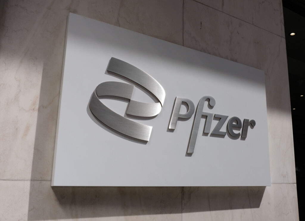 Pfizer sign on building