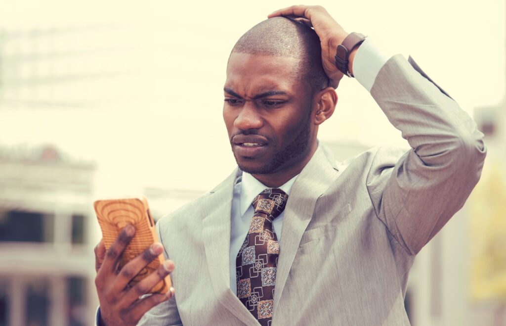 Man upset at receiving text message, ecieveing unwanted text over and over