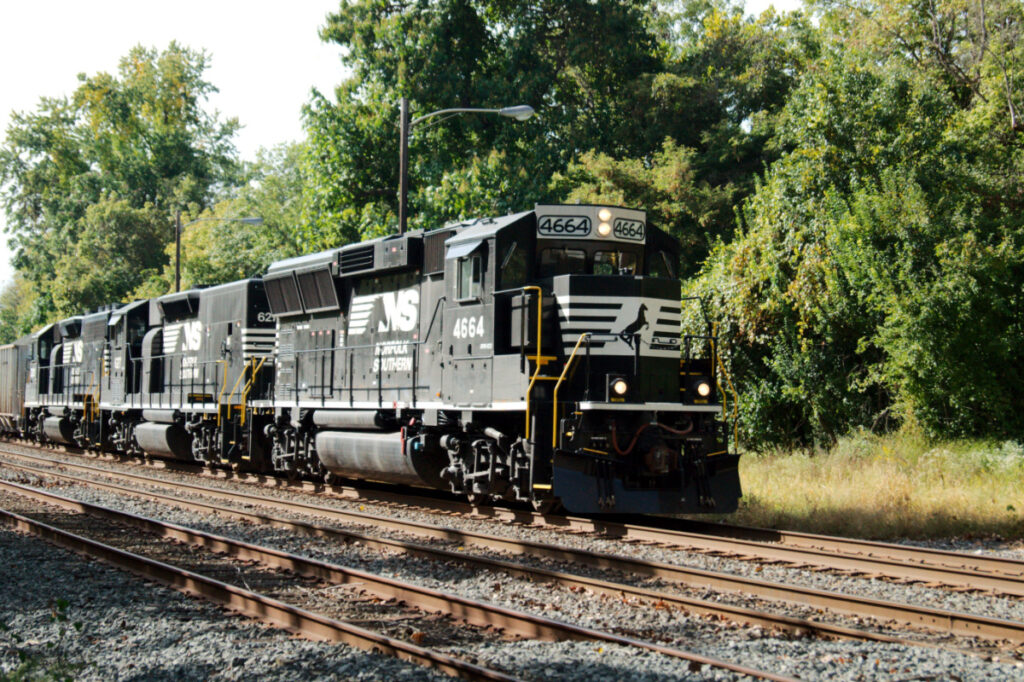 Locomotive on tracks