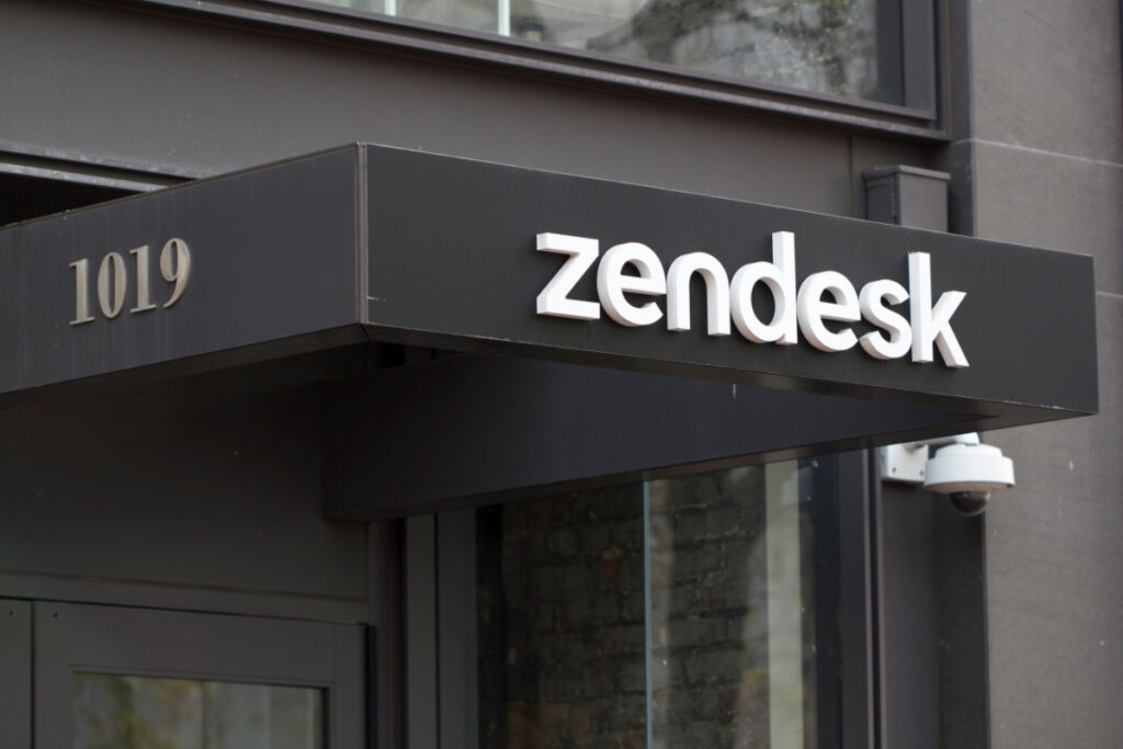 Zendesk sign outside office building