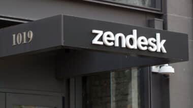 Zendesk sign outside office building