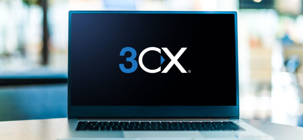 3CX logo on laptop
