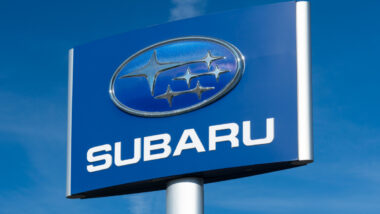 Subaru sign outside dealership