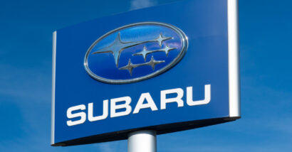 Subaru sign outside dealership