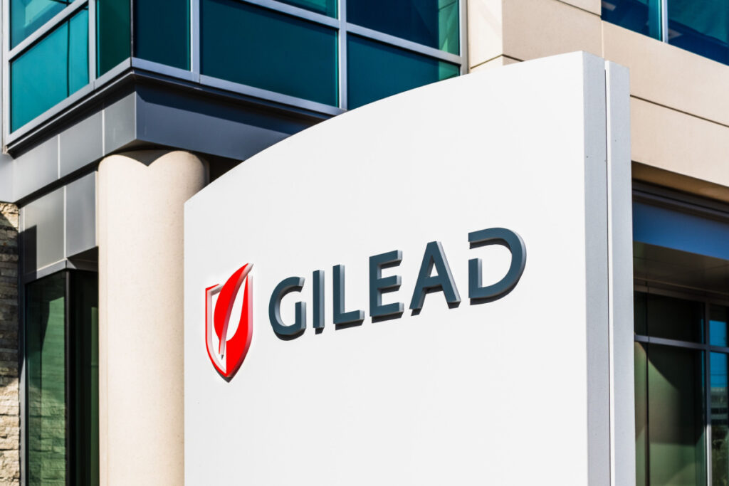 Gilead sign outside a building, representing the Gilead Sciences HIV drugs lawsuit