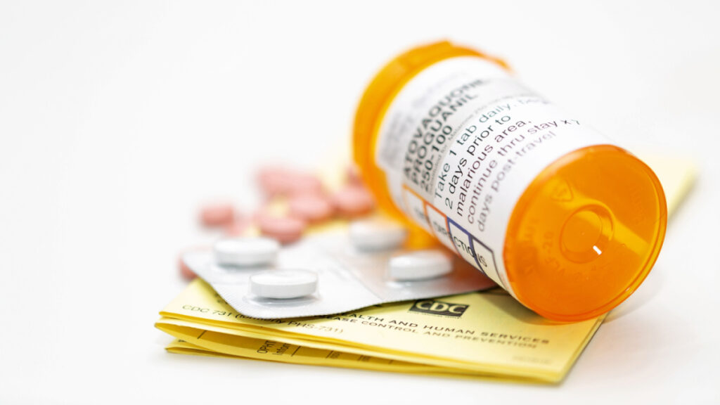 Prescription pill bottle spilled