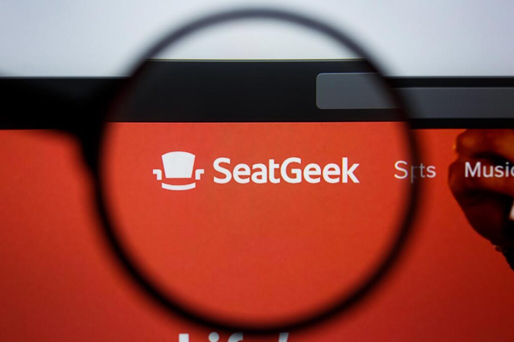 Close up of the Seat Geek logo, representing the SeatGeek refunds class action settlement.