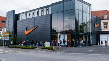 Exterior of a Nike store.