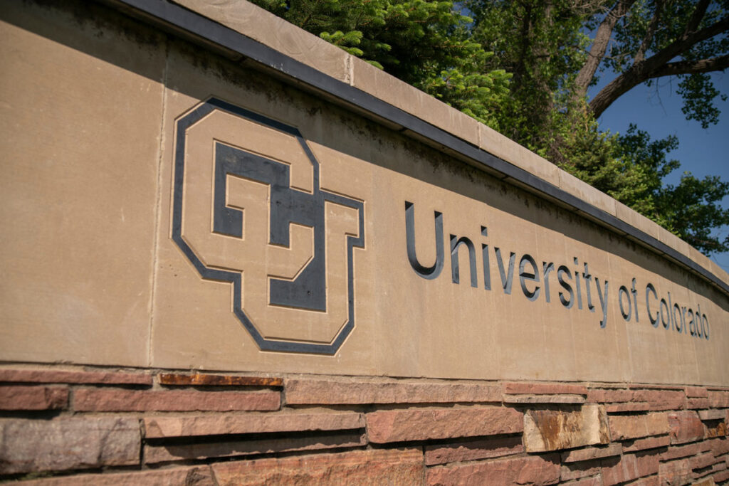 Close up of University of Colorado signage, representing the University of Colorado COVID-19 tuition refund settlement.