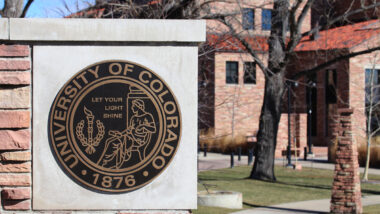 Close up of University of Colorado signage, representing the University of Colorado COVID-19 class action.