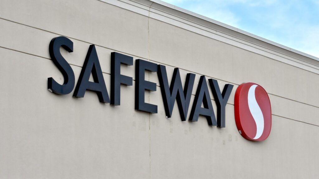 Exterior facade of a Safeway grocery store