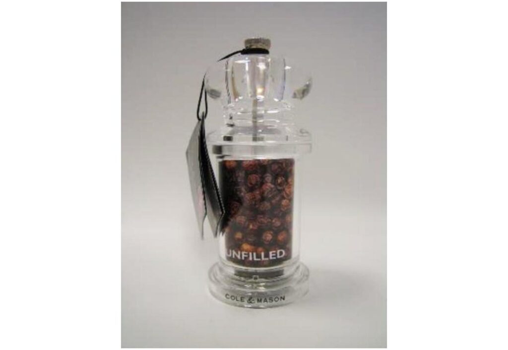 Product photo of recalled Pepper Mill by Cole & Mason, representing the Cole & Mason pepper mills recall.