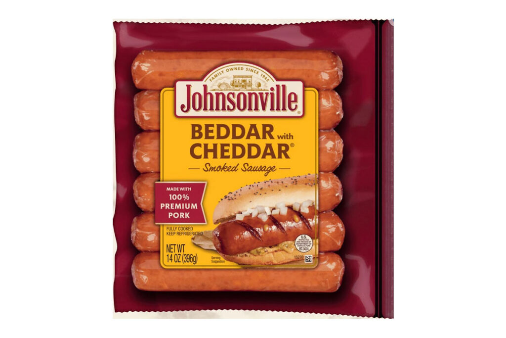 Product photo of recalled sausage links by Johnsonville, representing the Johnsonville sausage recall.