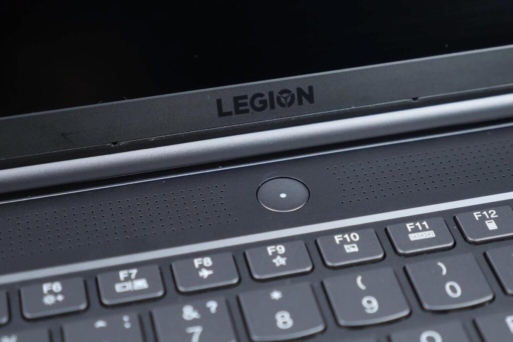 Close up of the Lenovo Legion logo, representing the Lenovo defect class action.
