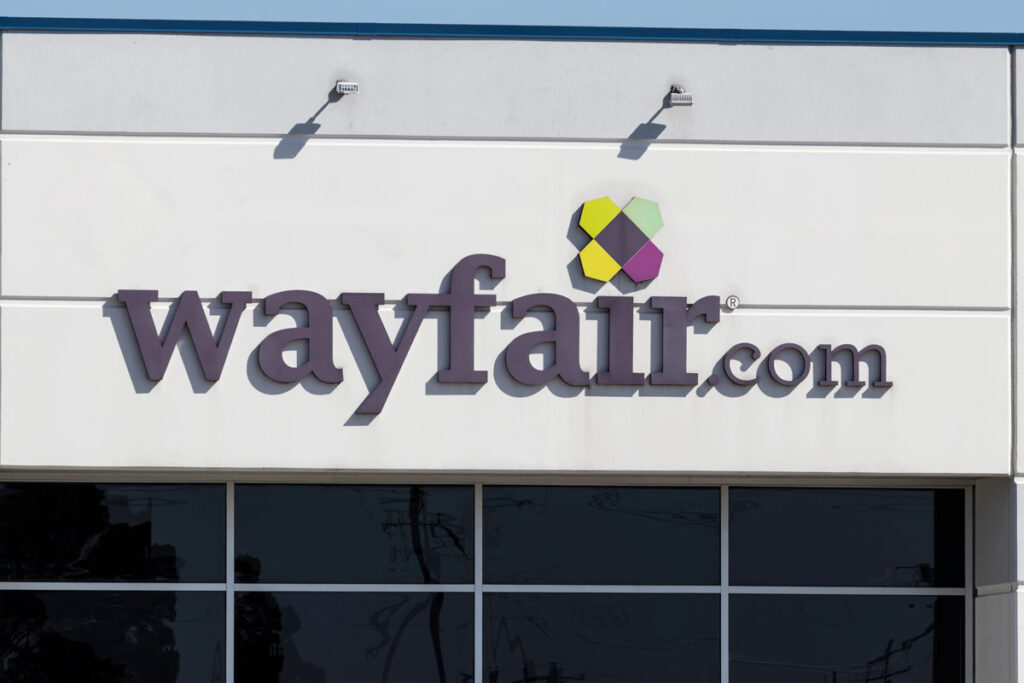 Close up of Wayfair.com signage, representing the Wayfair class action.