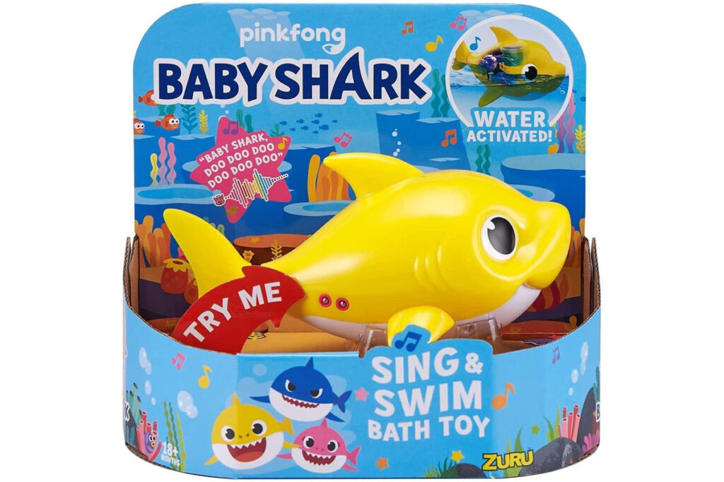 Product photo of recalled bath toy by Zuru, representing the Zuru Baby Shark bath toy recall.