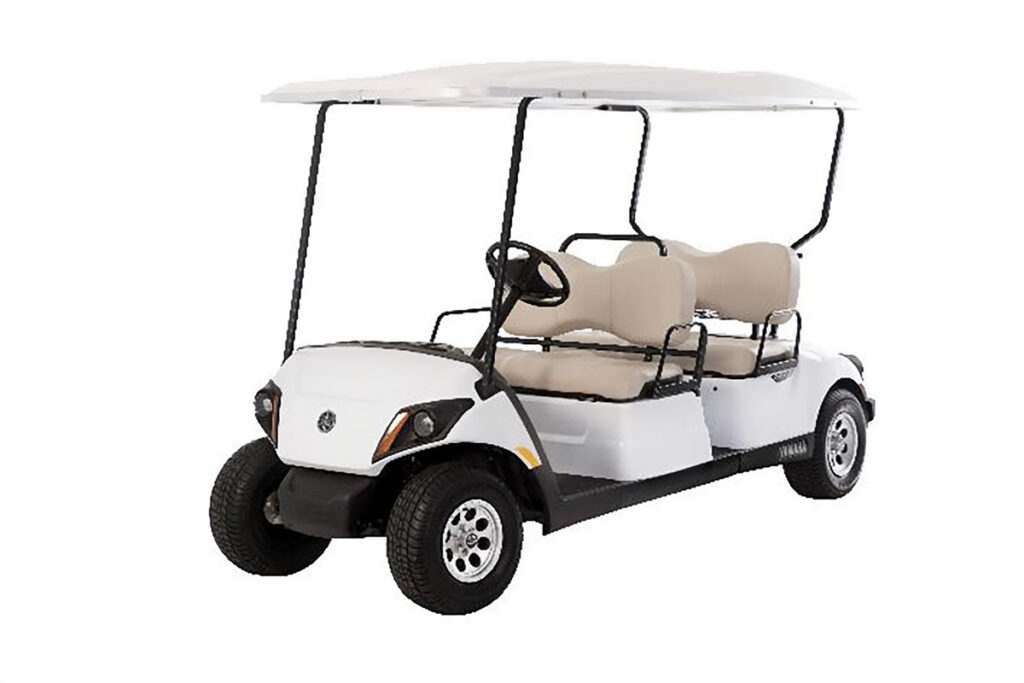 Product photo of recalled golf cart by Yamaha, representing the Yamaha recall.
