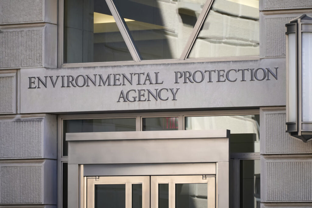 U.S. Environmental Protection Agency signage, representing the EPA rule on hydroflourocarbon reduction.