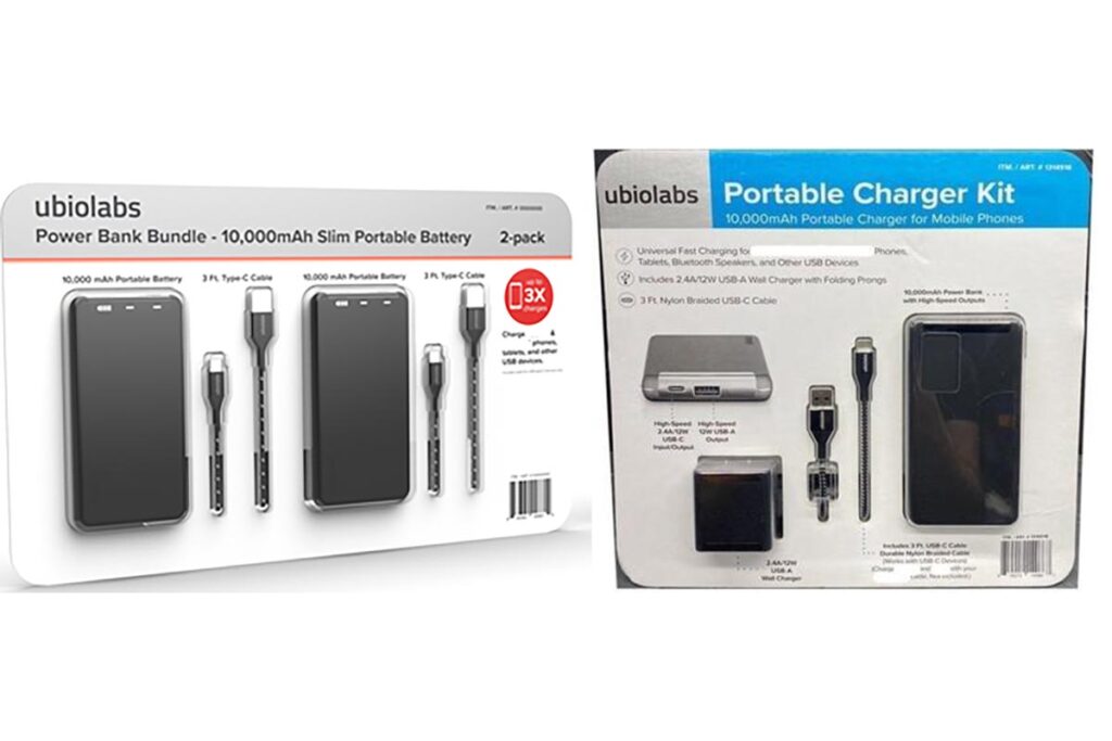 Product photo of recalled power bank sold at Costco, representing the Costco power bank recall.