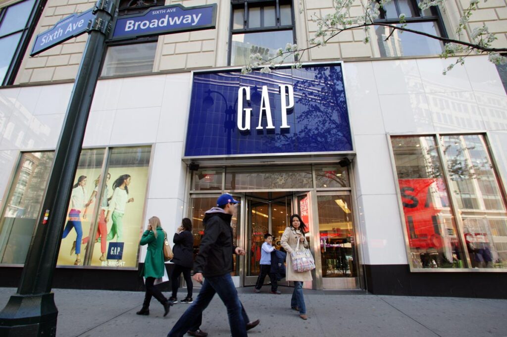 Exterior of a Gap store, representing the Gap layoffs class action.