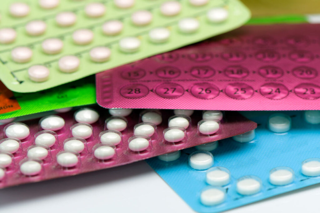 A stack of contraceptive pills, representing the Tydemy contraceptive recall.