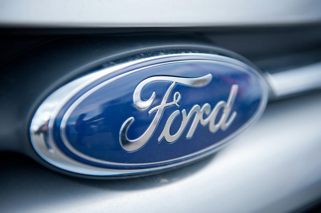 Close up of a Ford emblem, representing the Ford class action.
