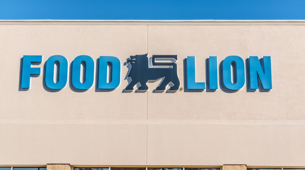 Food Lion store front signage