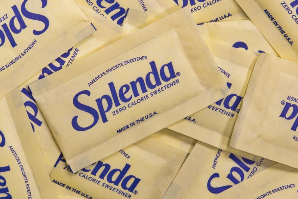 Close up of Splenda packets, representing the Splenda lawsuit.