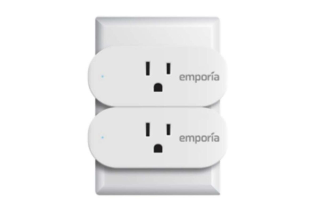 Product photo of recalled smart plug by Emporia, representing the smart plug recall.