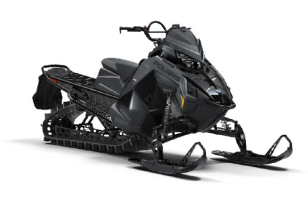 Product photo of recalled snowmobile by Polaris, representing the snowmobiles recall.
