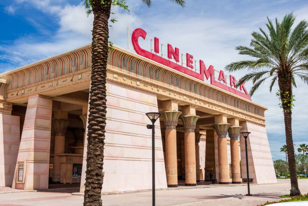 Exterior of a Cinemark location, representing the CInemark data class action.