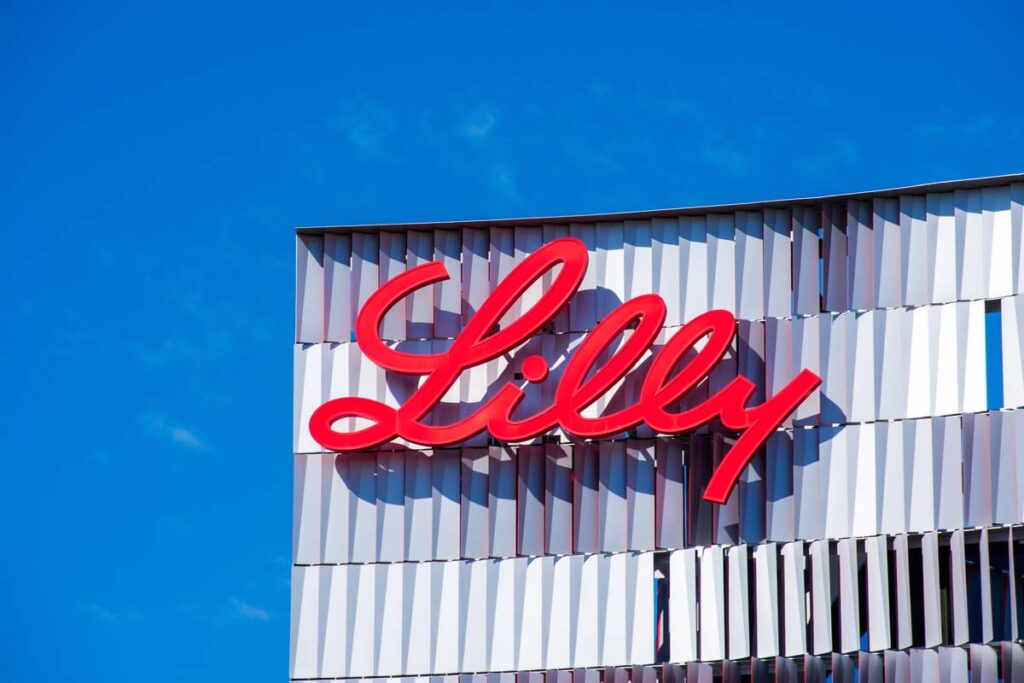 Close up of Eli Lilly signage, representing the Eli Lilly lawsuits.