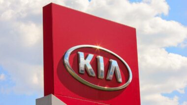 Kia signage, representing the Kia engine settlement.