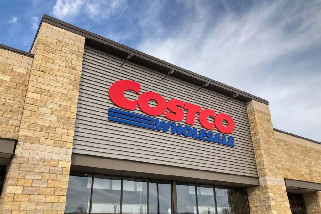 Close up of Costco signage, representing the Costco recalls.