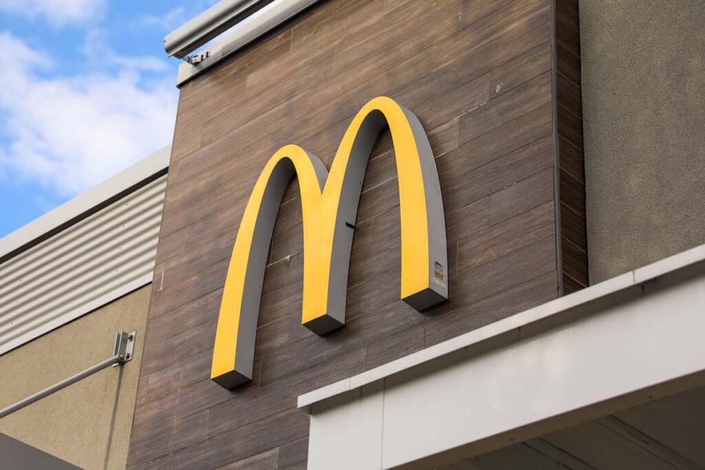 Close up of McDonalds signage, representing the McDonald's EEOC lawsuit.