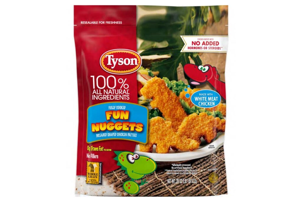 Product photo of recalled chicken patties by Tyson, representing the Tyson chicken patties recall.