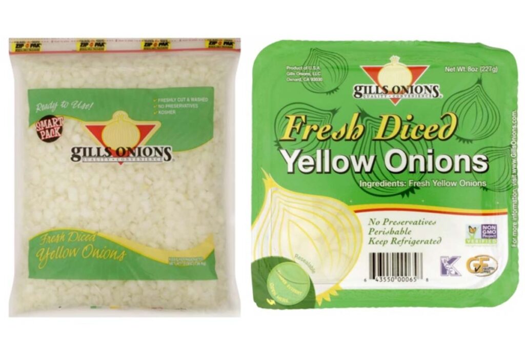 Product photo of recalled onions by Gills Onions, representing the onions recall.