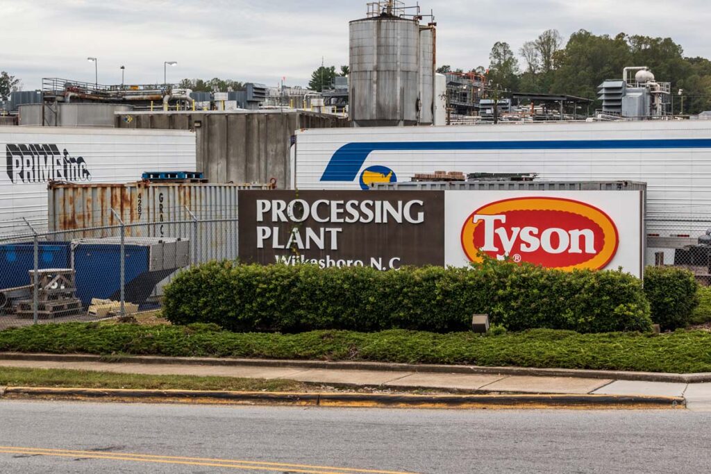 Tyson Foods signage, representing the Tyson discrimination class action.